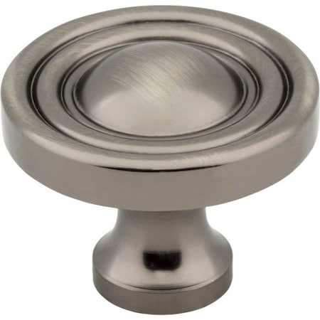 Jeffrey Alexander 1-3/8" Diameter Brushed Pewter Round Bella Cabinet Knob 818BNBDL
